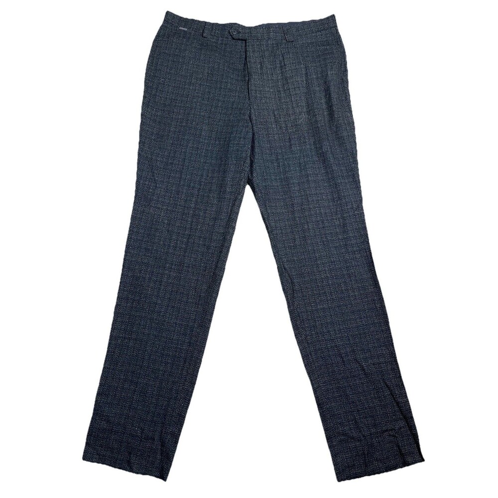 NWOT Versace Classic Men's EU 60 US‎ 44 Black Check Wool Blend Pants Italy Made